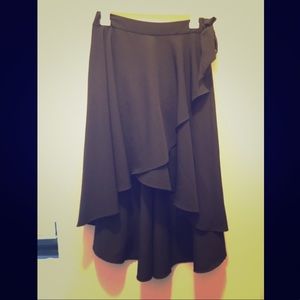 High Low Black Skirt w/ Tie